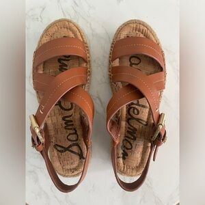 Sam Edelman Platform Sandals. Brown. Size 7